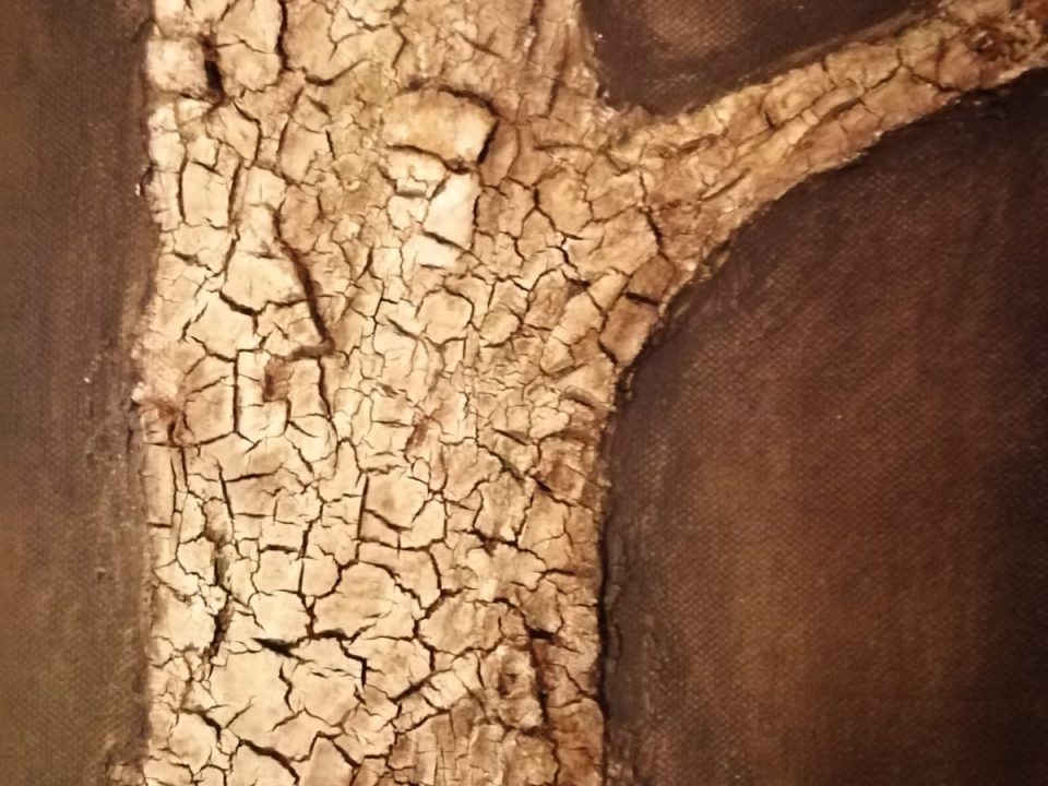 Der Baum ist tot, Mischtechnik, 30x23, Angelika Harken