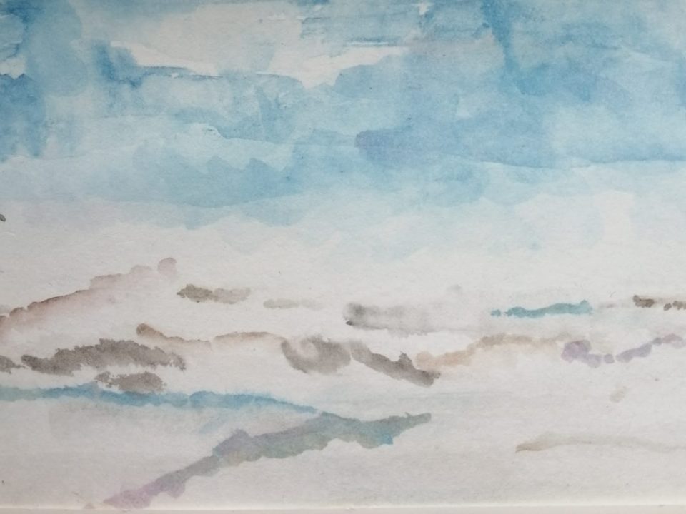Eiszeit, Aquarell, 10x15, Angelika Harken
