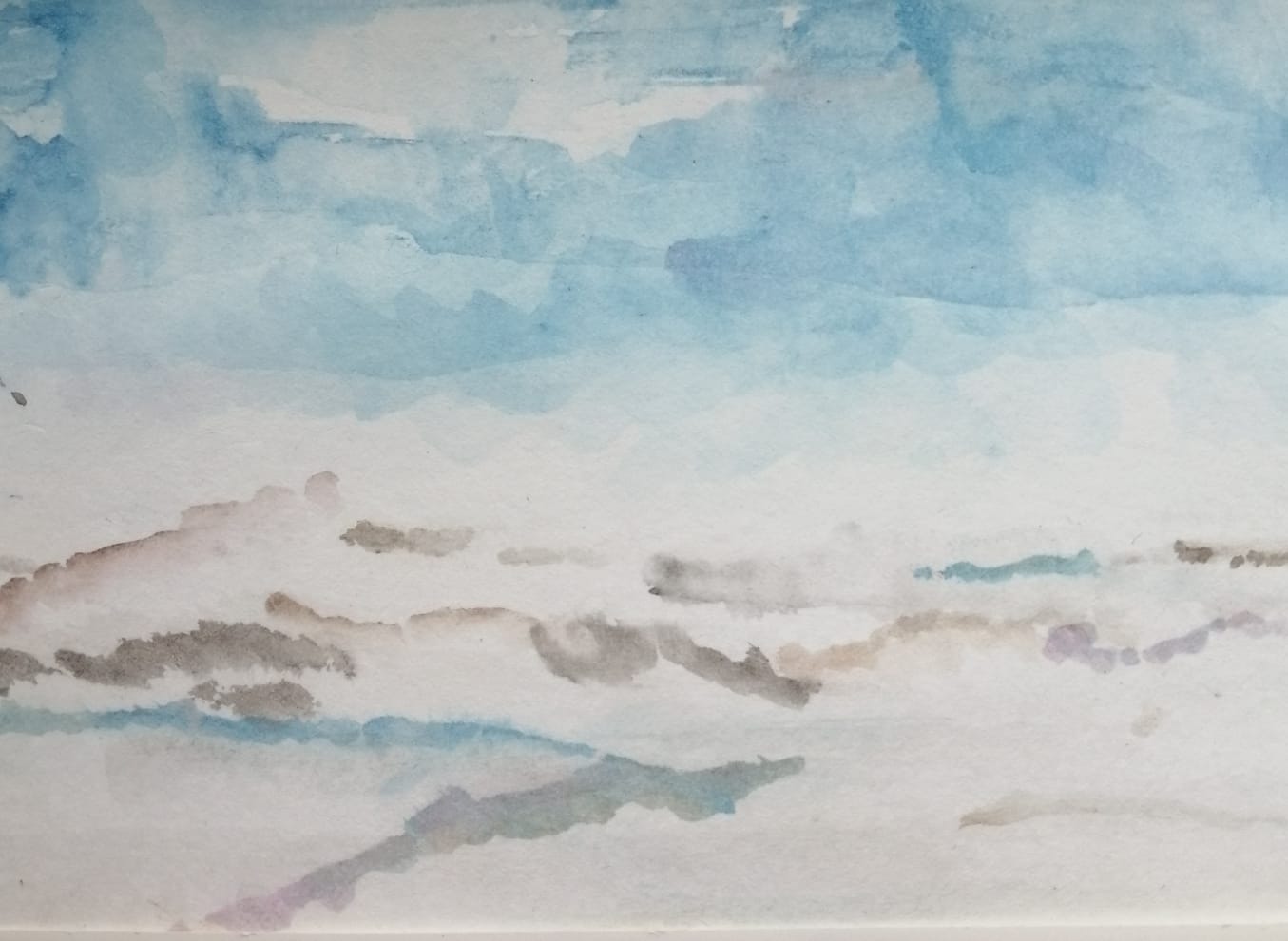 Eiszeit, Aquarell, 10x15, Angelika Harken